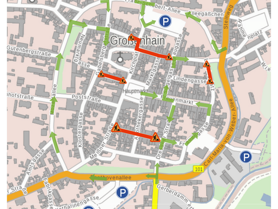 Umfangreiche Bauarbeiten in der Großenhainer Innenstadt