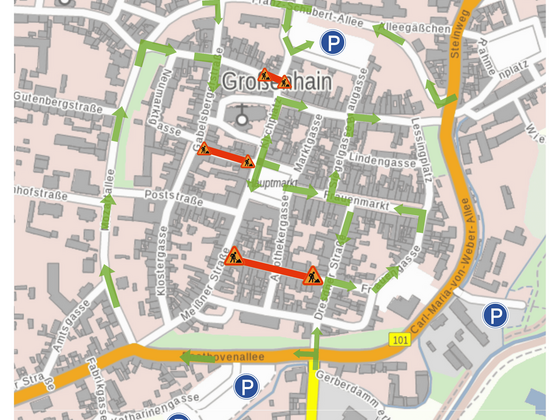 Umfangreiche Bauarbeiten in der Großenhainer Innenstadt