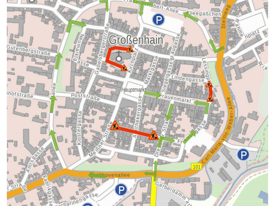 Umfangreiche Bauarbeiten in der Großenhainer Innenstadt