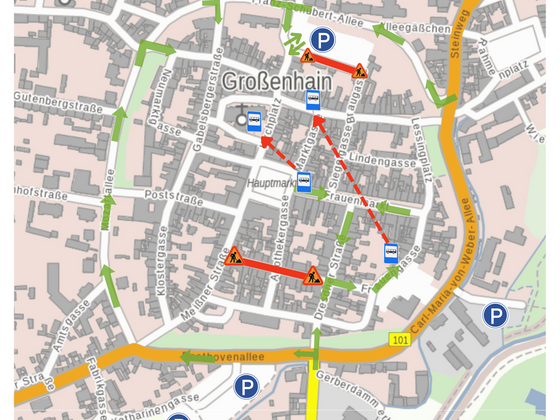 Umfangreiche Bauarbeiten in der Großenhainer Innenstadt