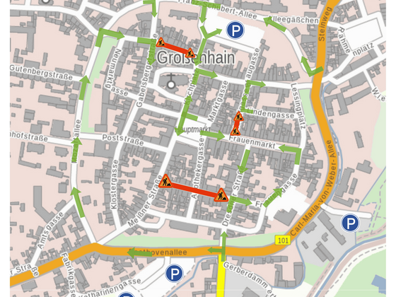 Umfangreiche Bauarbeiten in der Großenhainer Innenstadt