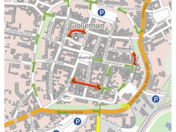 Umfangreiche Bauarbeiten in der Großenhainer Innenstadt