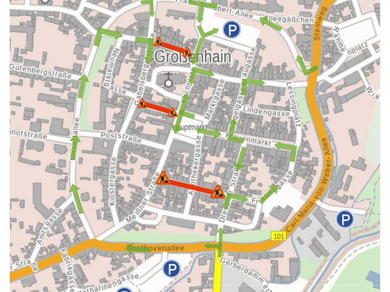 Umfangreiche Bauarbeiten in der Großenhainer Innenstadt