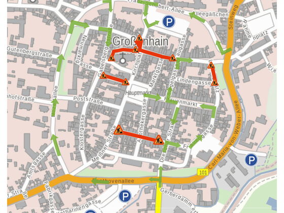 Umfangreiche Bauarbeiten in der Großenhainer Innenstadt