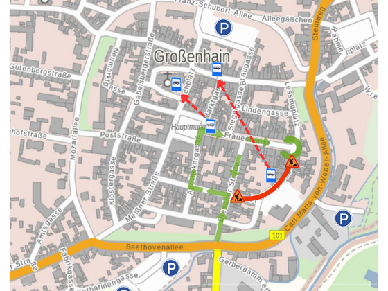 Umfangreiche Bauarbeiten in der Großenhainer Innenstadt